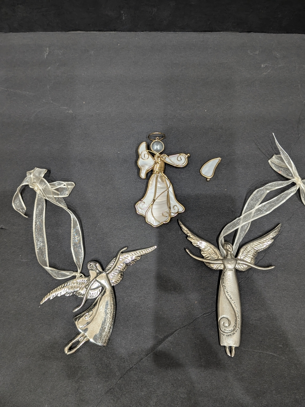 Silver and White Angel Christmas Ornaments - Home Accents
